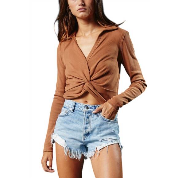 NEW BUCKETLIST twist front solid top in camel - Picture 1 of 3